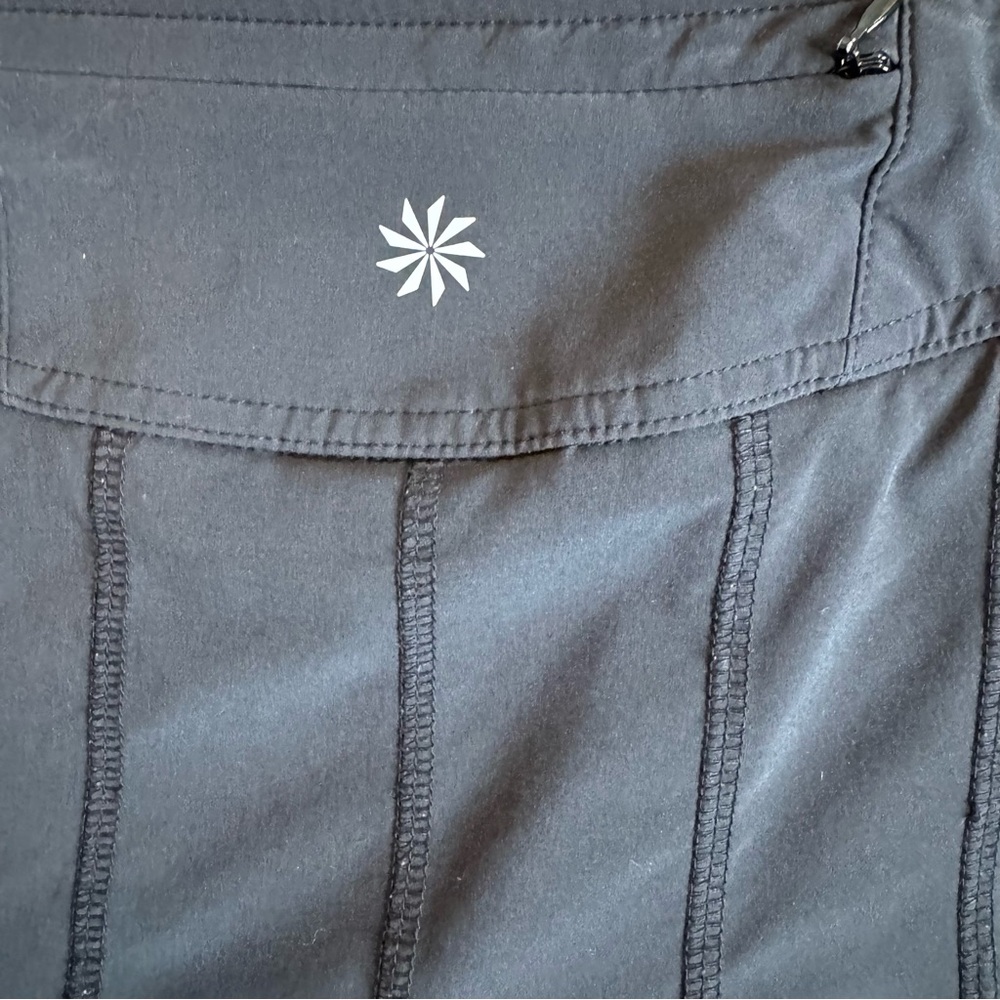 Athleta Black Pleated Skirt Tennis or Pickleball w Shorts Attached Size 2 - Picture 9 of 10